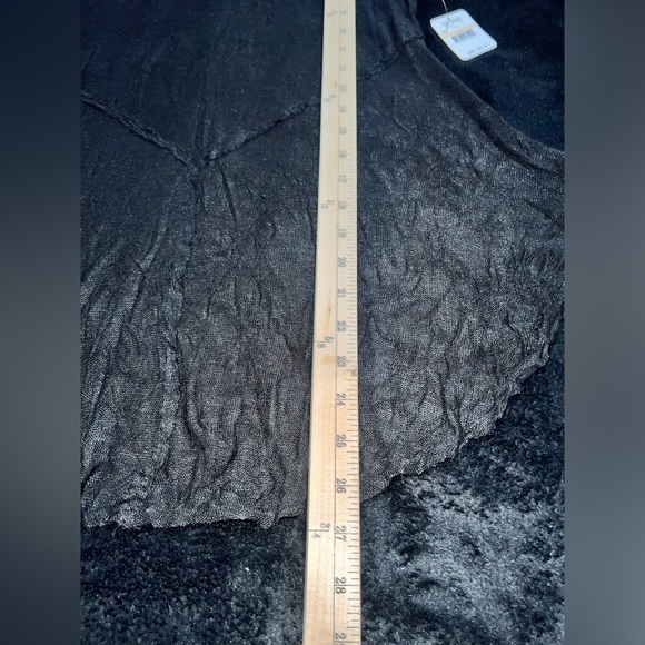 FREE PEOPLE INTIMATELY BLACK GRAY 3/4 SLEEVE WEEKEND LAYERING TOP Sz Small NWT - Picture 9 of 12